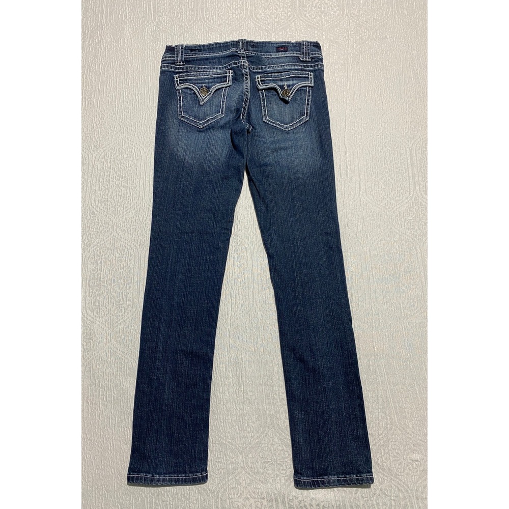 Vigold Jeans Size 9 Dark‎ Wash Denim White Stitch Skinny Stylish Pockets 30×30
